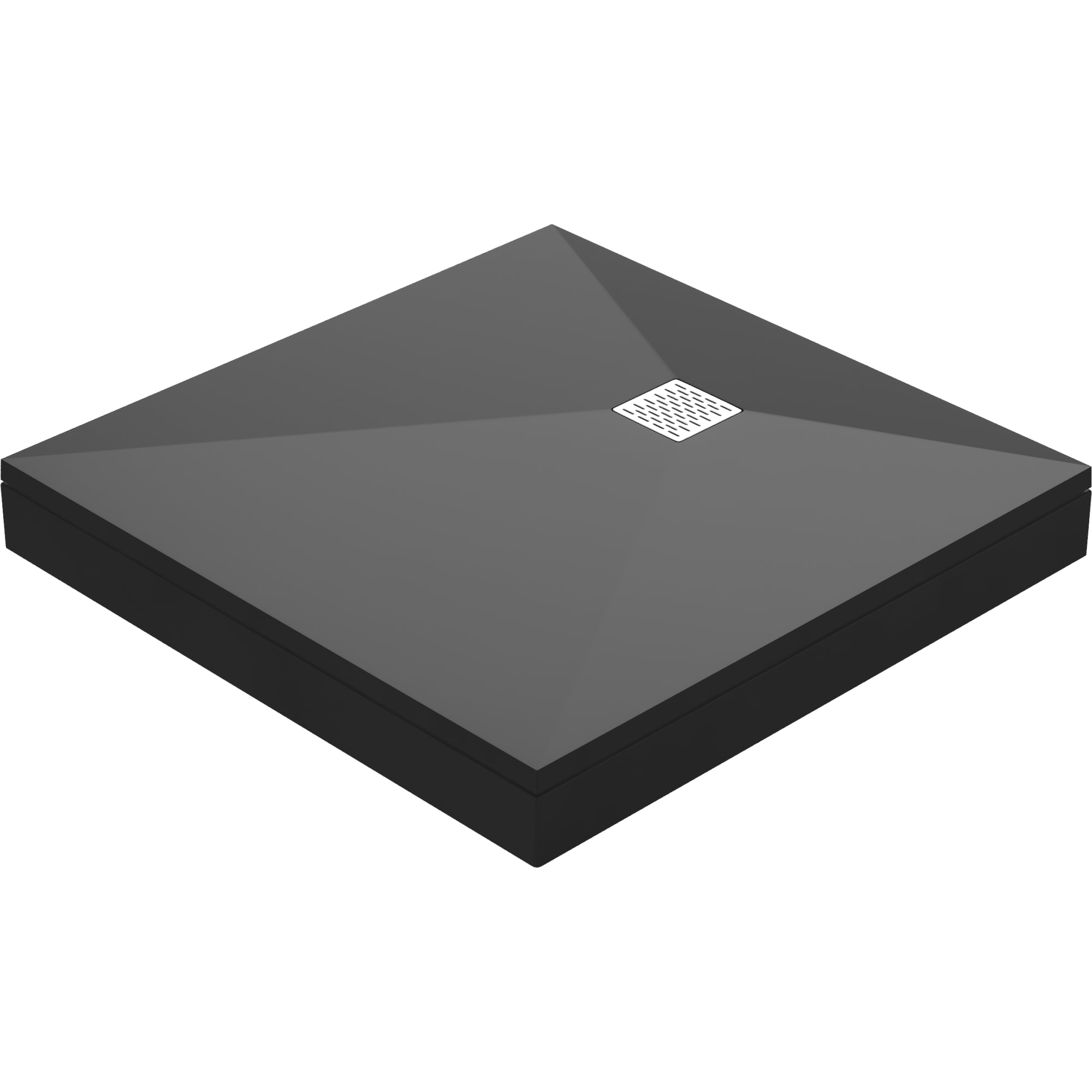 83211019 Экран под душевой поддон Keram 90x90 см цвет черный Essentia Santreyd STLM-0039434