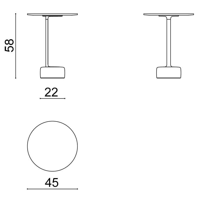 Круглый журнальный столик из керамогранита Arper Oell ARCH-00033355 - Вид №12