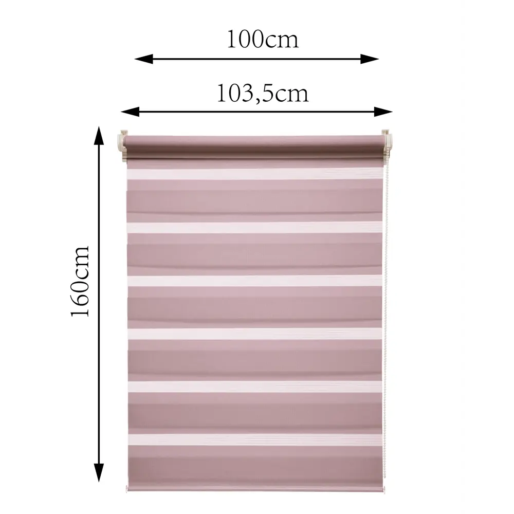 Рулонные шторы INSPIRE PETER день-ночь с экосертификатом, 100×160 см, сиреневый 82691066 STLM-0034170 - Вид №3
