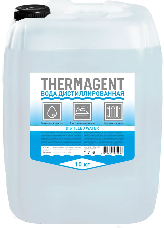 82756899 Дистиллированная вода Thermagent 910275 10 л STLM-0035565