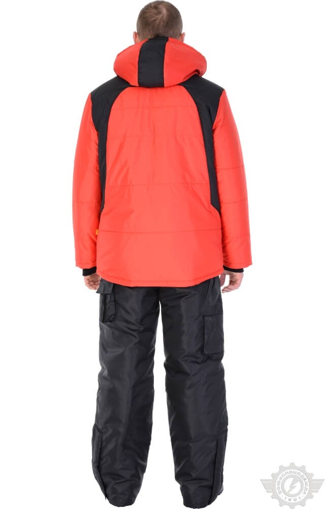 69384 Куртка "Тайгер" зимняя красно-черная  Зимняя спецодежда  размер 60-62/170-176  - Вид №8