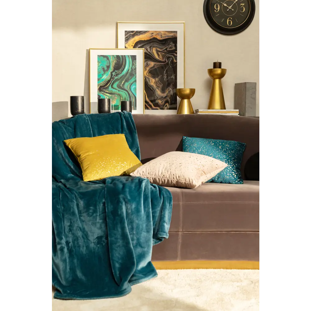 Плед Flamingo 200x220 см микрофибра цвет бирюзовый 82603094 STLM-2087568 INSPIRE - Вид №3