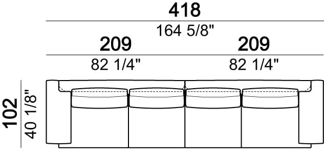 Секционный диван из ткани Arketipo EGO ARCH-00102437 - Вид №21
