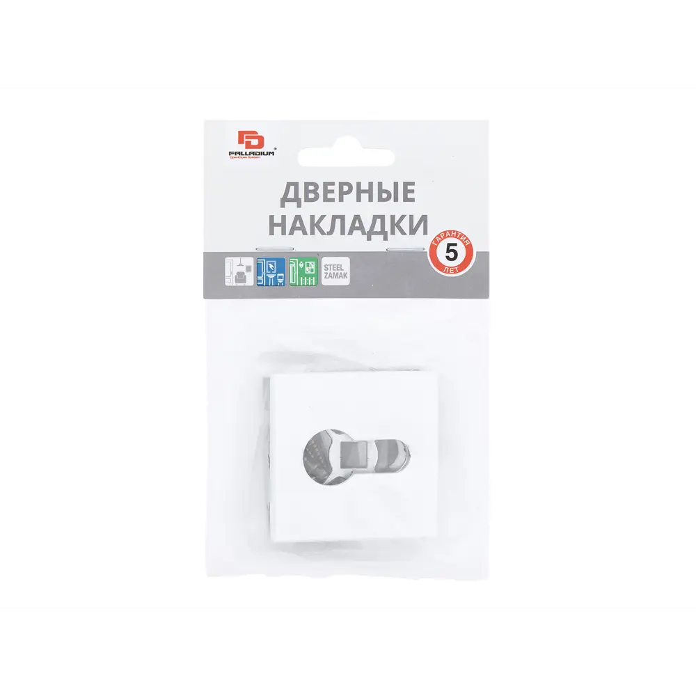 Накладка на замочную скважину Palladium Z 220 ET WP 54х54 мм цвет белый 2 шт. 85259001 STLM-2174130  - Вид №2