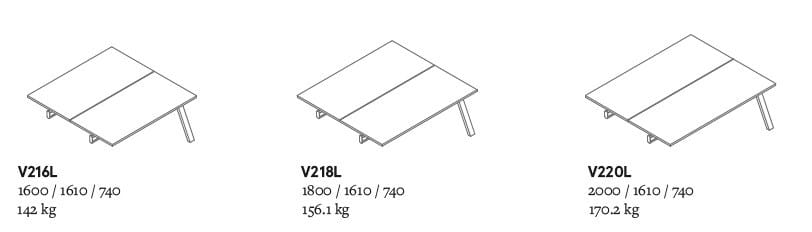 Деревянный многосекционный прямоугольный стол MDD Viga ARCH-00027626 - Вид №22