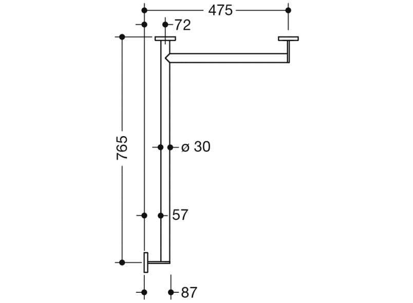 900.35.13040 душ, поручни для ванны HEWI Greifen  - Вид №1