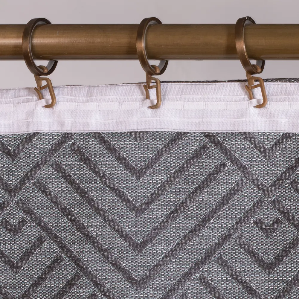 Штора на ленте 140x260 см геометрия цвет серый GARDEN STLM-2016584 - Вид №5