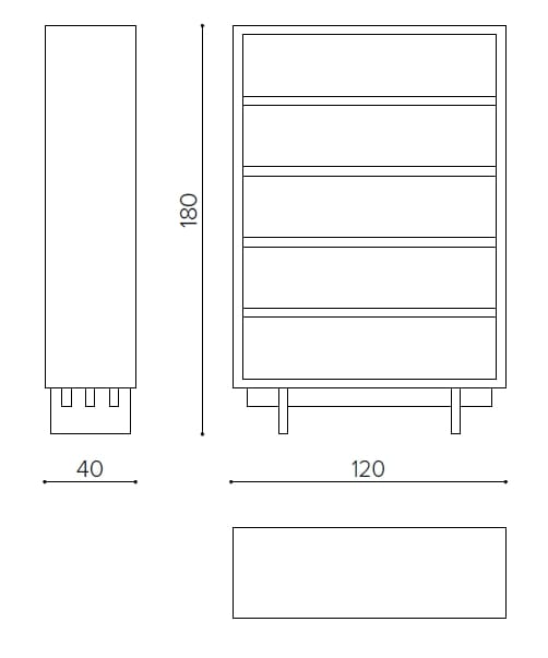 Книжный шкаф из шпона True Design Essence ARCH-00056800 - Вид №4