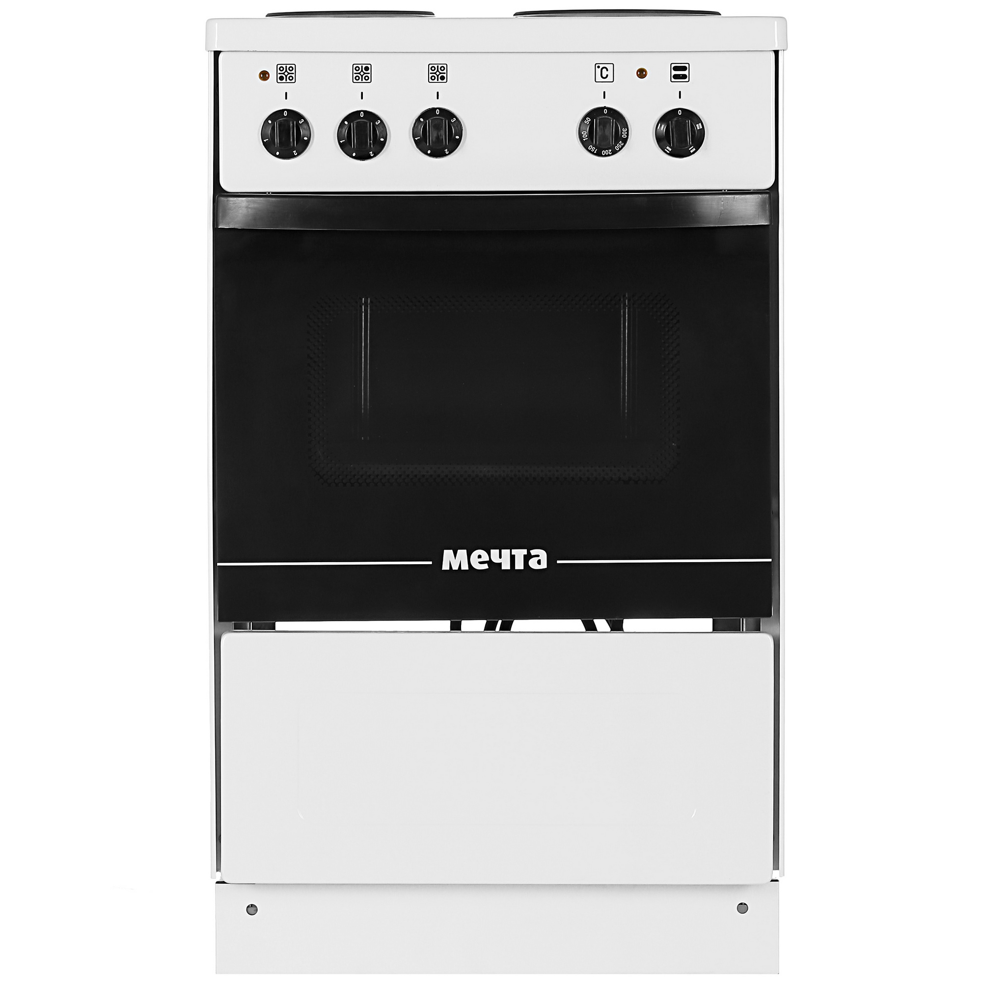 8146677 Электрическая плита МЕЧТА 341Ч [50 см, эмал. сталь, конф.-3 шт, 48.7 л, ящик, белый] STDN-0005683