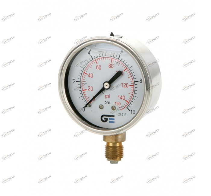 GENEBRE 3822n 100 Pressure gauge Ø 63 with glycerine, bottom connection, NPT thread 