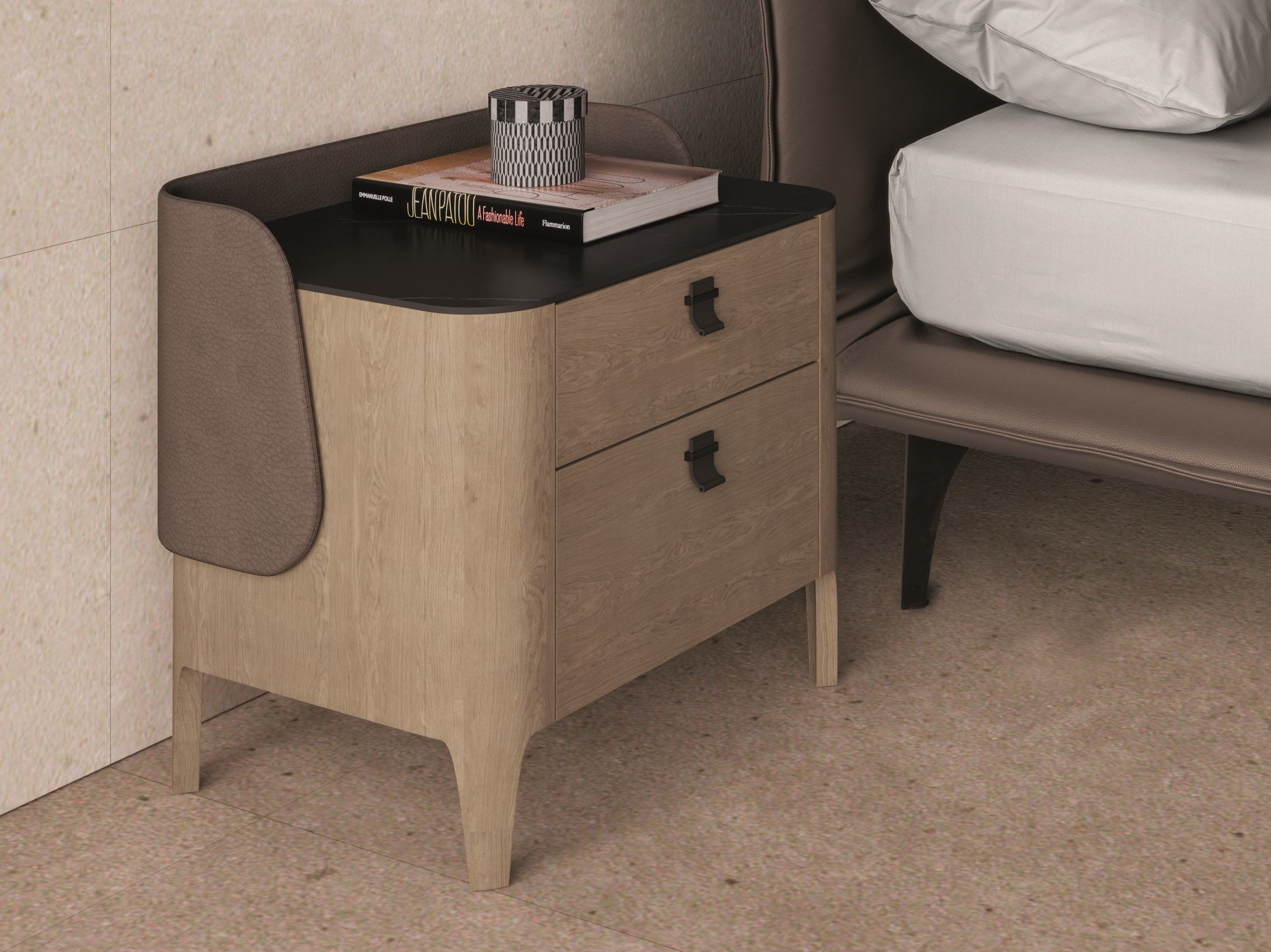 Деревянная прямоугольная тумбочка с ящиками Dall'Agnese семьдесят ARCH-00036525