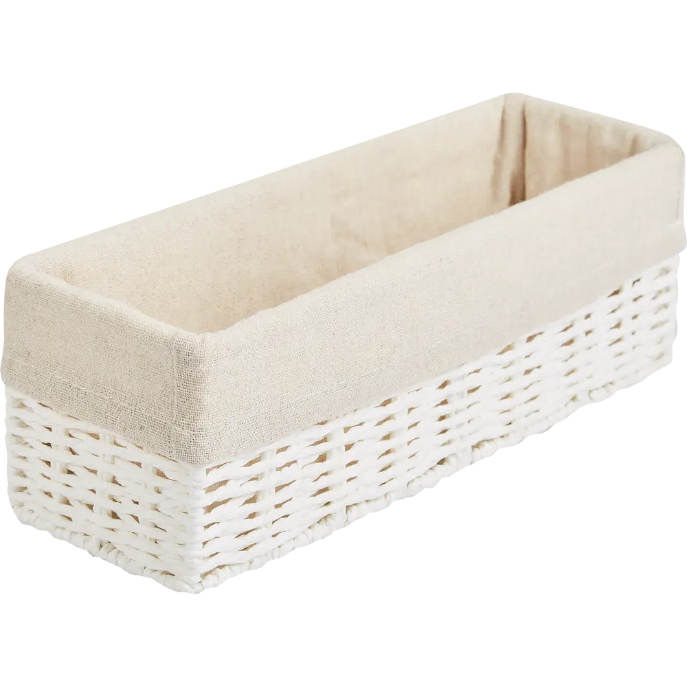 SPACEO Корзина для хранения из бумажной веревки с тканевой подкладкой 89344346 Kub STLM-1084232