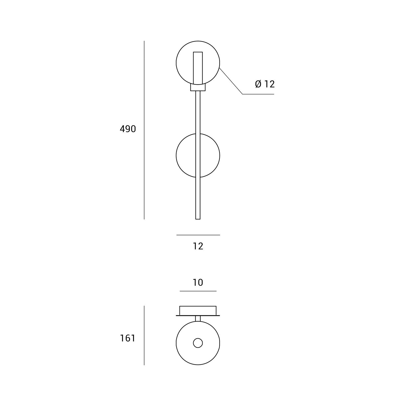 Настенный светильник из боросиликатного стекла Miloox Dom ARCH-00087067 - Вид №3