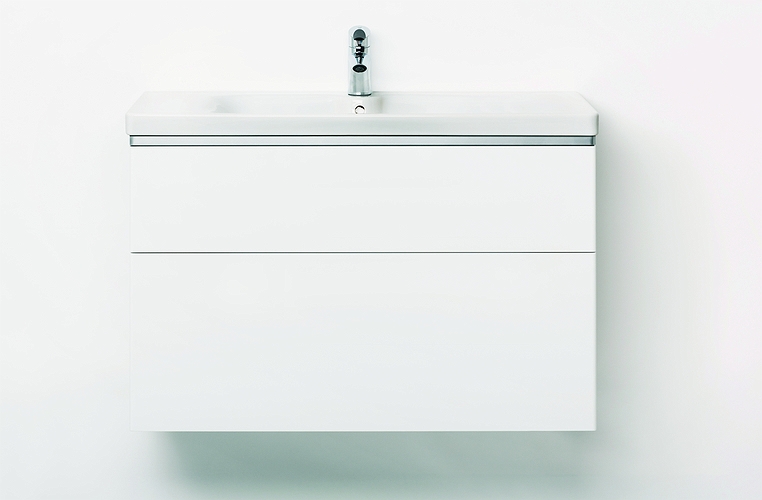 9610121101 IDO Glow напольная тумба под умывальник, с двумя ящиками, W = 880 мм, W1 = 900 мм, белый - Вид №4