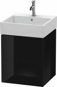 LC627404040 Тумбочка подвесная L-Cube #LC6274 484 x 459 мм Черный глянцевый лак