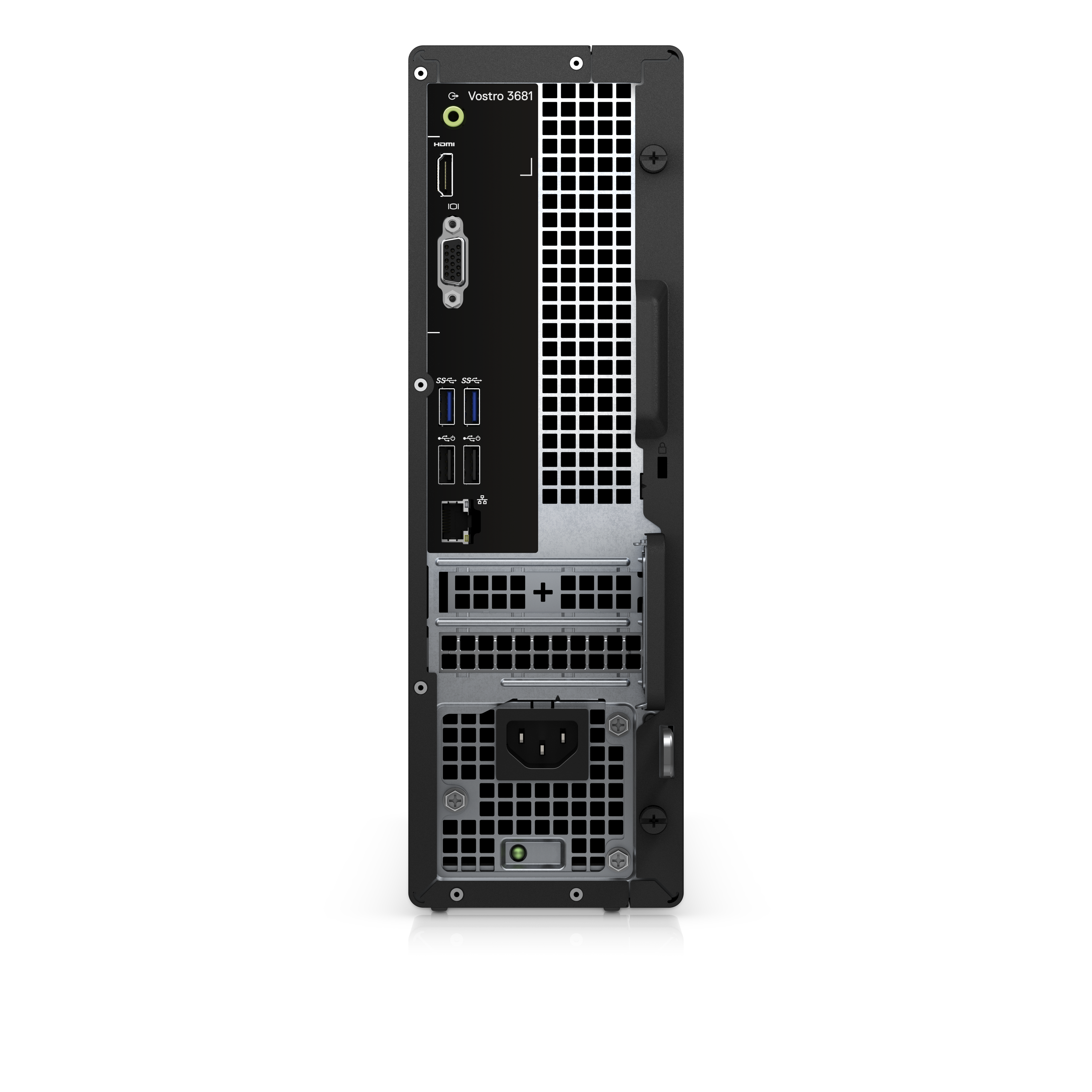 3681-2628 vostro 3681 sff intel core i3 10100(3.6ghz)/8 gb/ssd 256 gb+1tb(7.2k)/uhd 630/bt/wifi/mcr/1y nbd/black/w10pro Dell Santreyd  - Вид №3