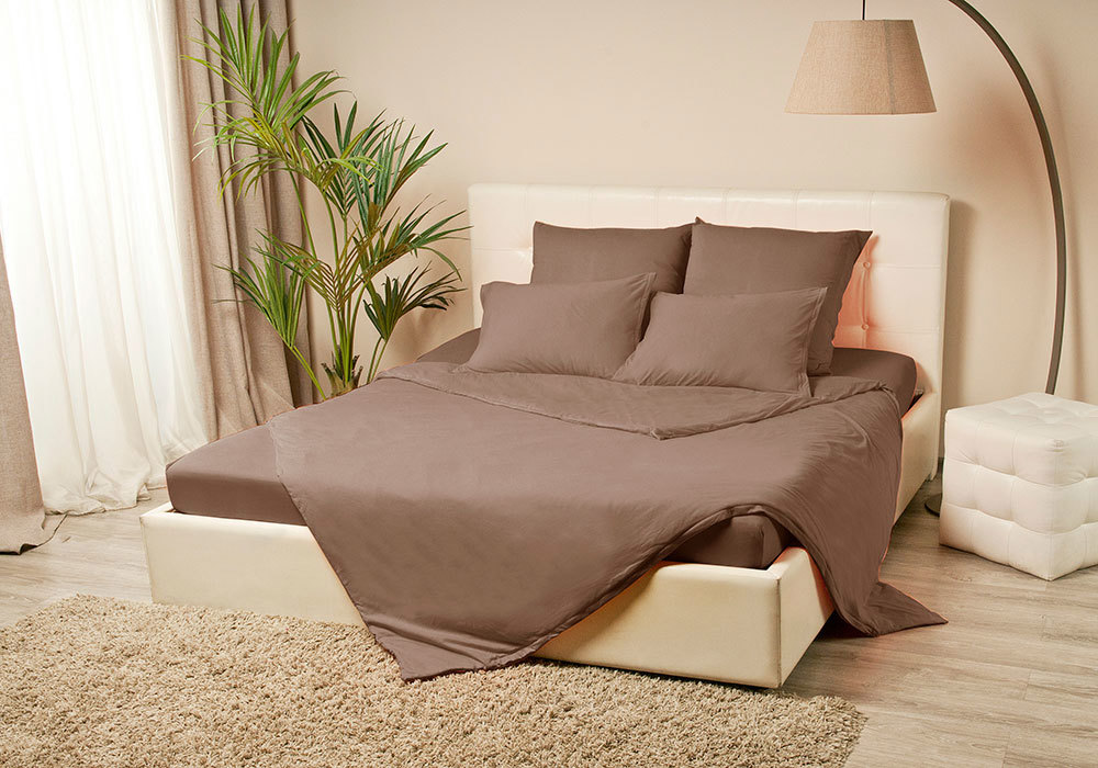 93836650 Пододеяльник KPМ-22мокко 200х220 см, трикотаж Violett STLM-0584218 KUPU-KUPU