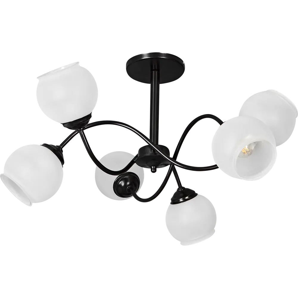 Люстра потолочная Волна 586 6 ламп 24 м² цвет черный СВЕТУС STLM-2161480 - Вид №2