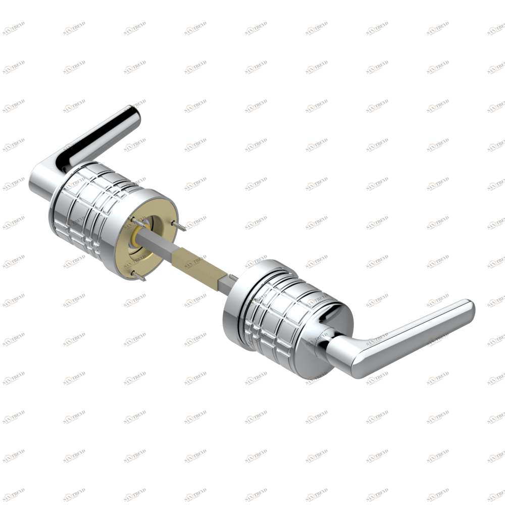 G9F-638 Ручка дверная двухсторонняя - 7 мм стержень Thg-paris System métal quadrillé с рукоятками Хром G9F-638 CAT.A