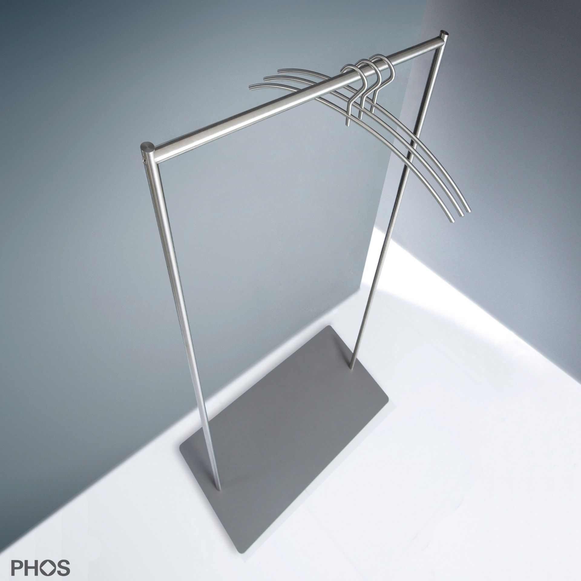 GW1 Гардеробная тележка Twin Pur с платяной штангой, основание: серое. PHOS  - Вид №3