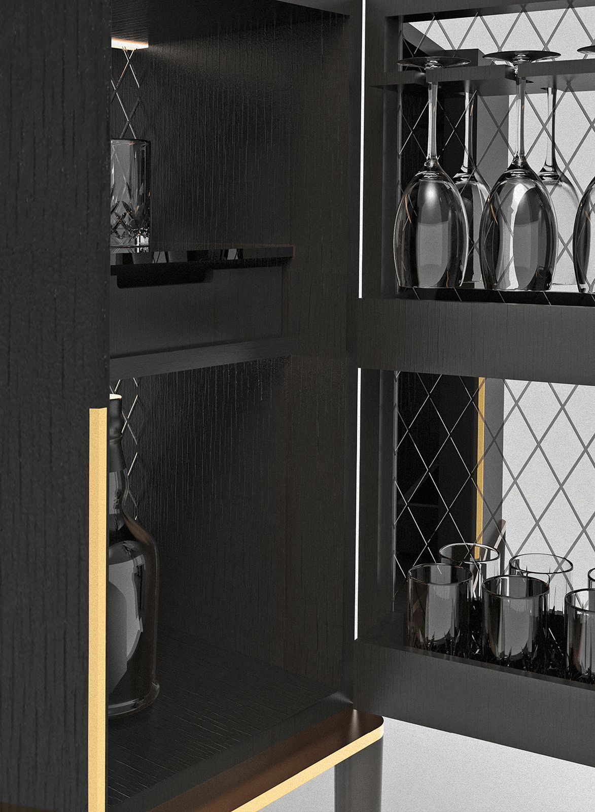 Мобильный бар из ясеня Gallotti&Radice Tama ARCH-00008678