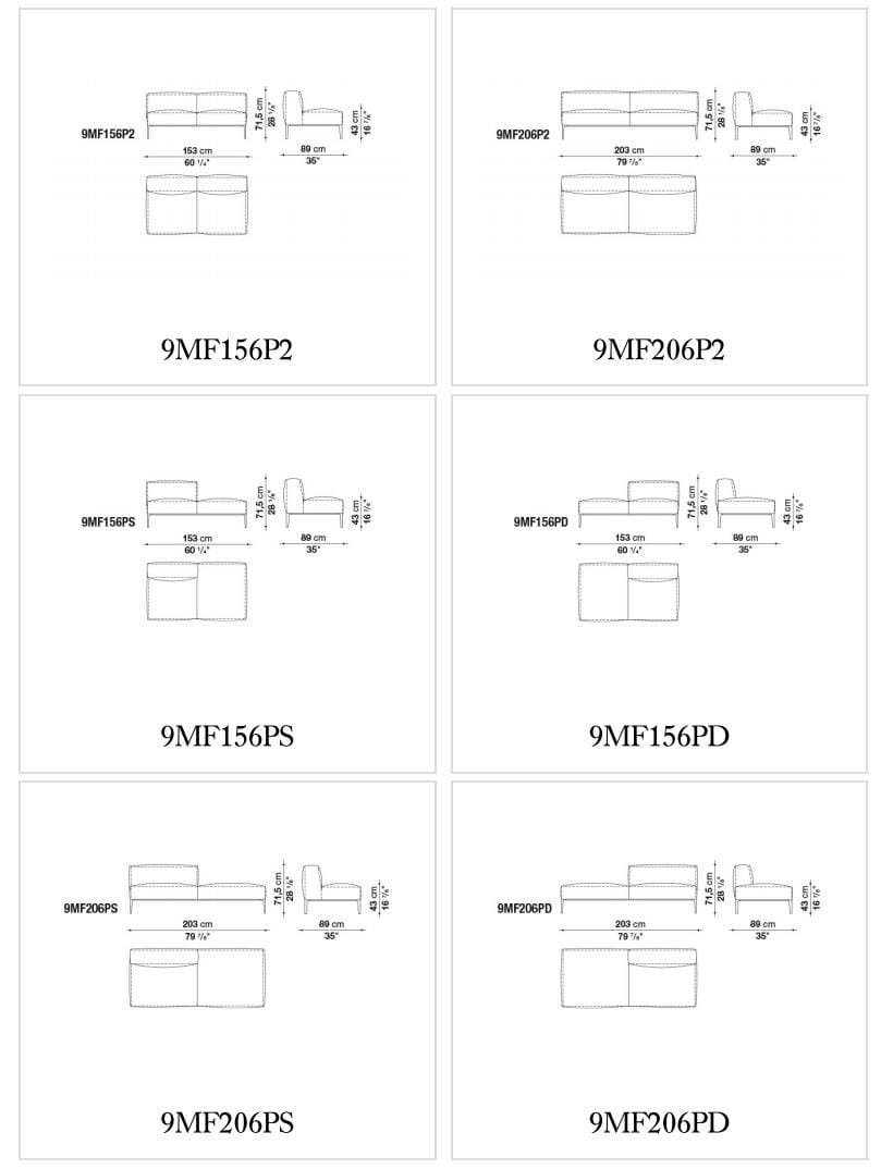 Угловой диван из ткани B&B Italia Michel ARCH-00027825 - Вид №8