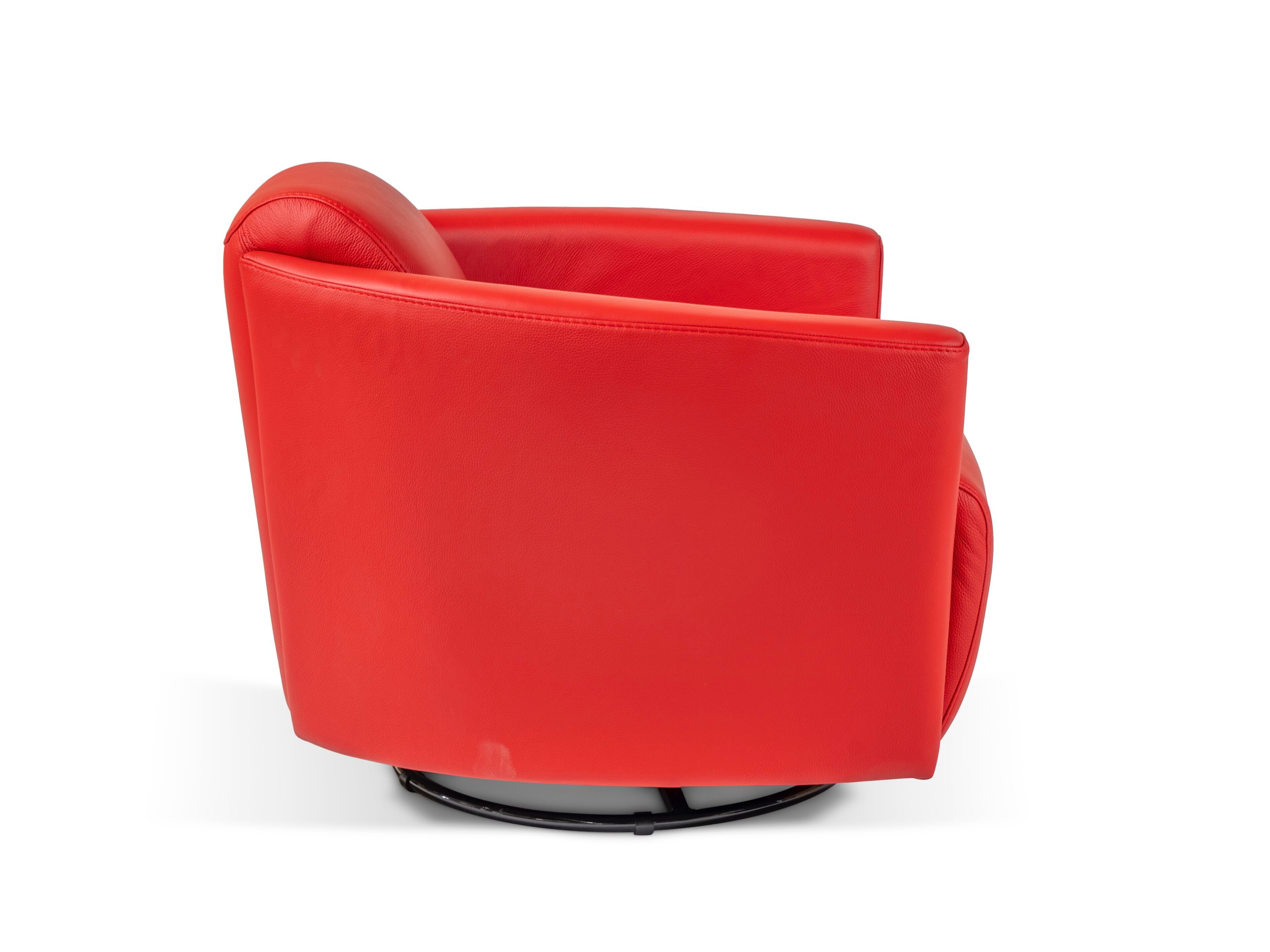 Кожаное вращающееся кресло с подлокотниками Calia Italia Superior ARCH-00111830 - Вид №1