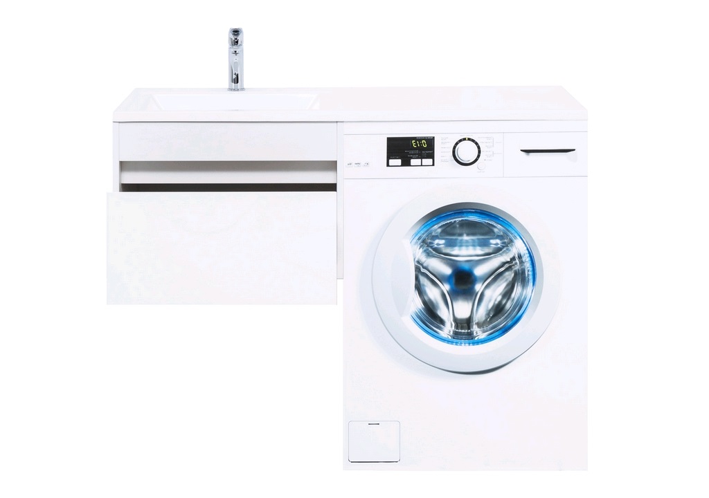 Тумба с раковиной Aquanet Токио 120 L белый (подвесная, 1 ящик) 0023691600235499 - Вид №11