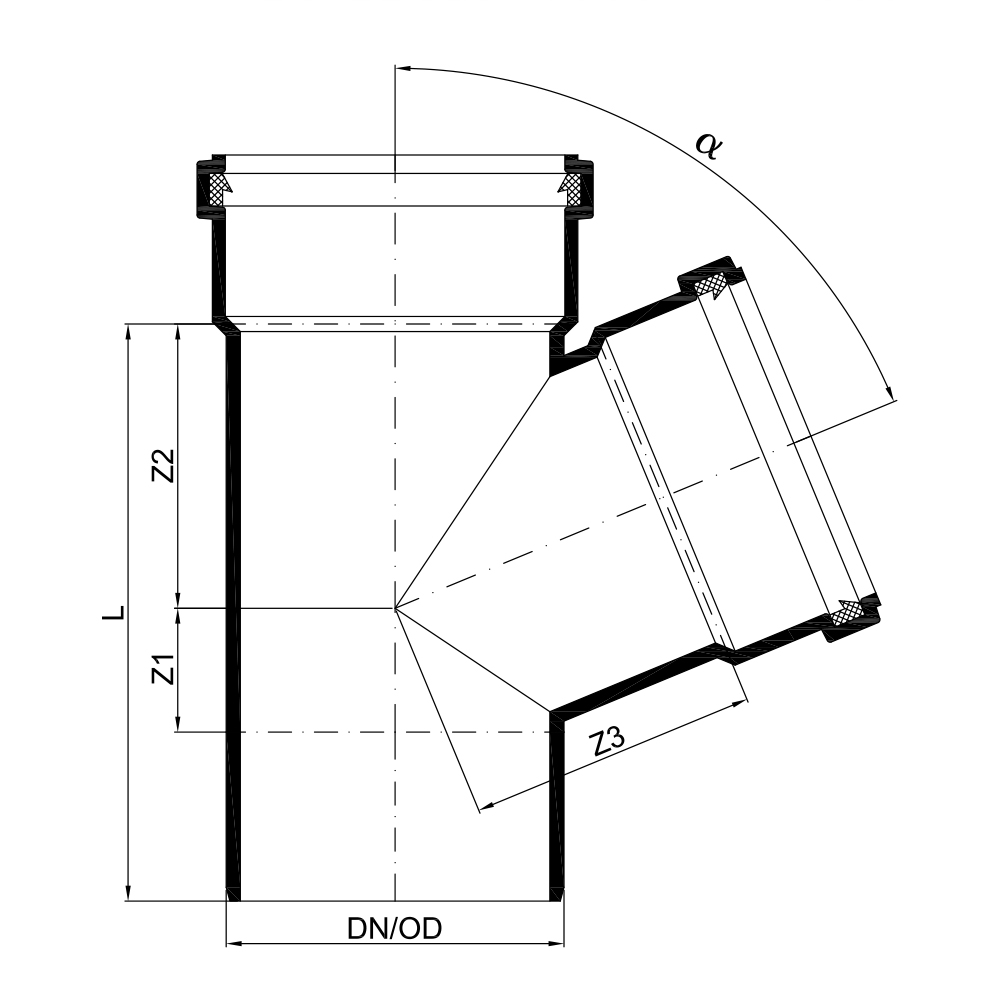 02647 Тройники Tece  - Вид №1