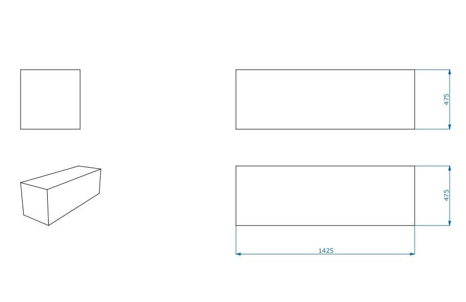 Модульная скамья из пены QM без спинки Quinze & Milan Квадратная и прямая ARCH-00109781 - Вид №8