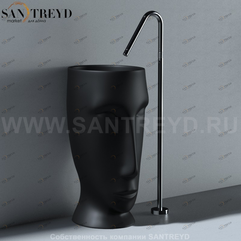 4741K31 Напольная раковина стоящая круглая Kerasan Artwork