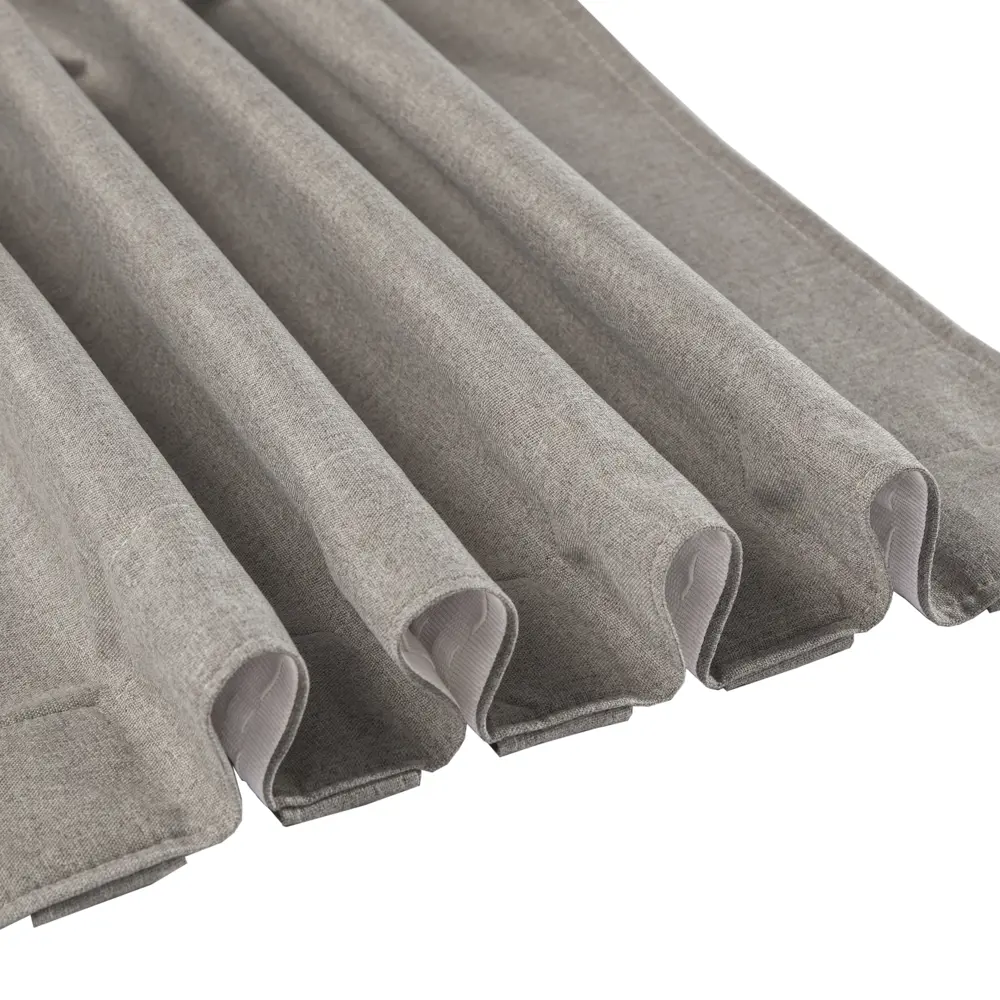 Штора на ленте Ника 200x270 см цвет серо-коричневый СТОЛИЦА ТЕКСТИЛЯ STLM-2029065 - Вид №5