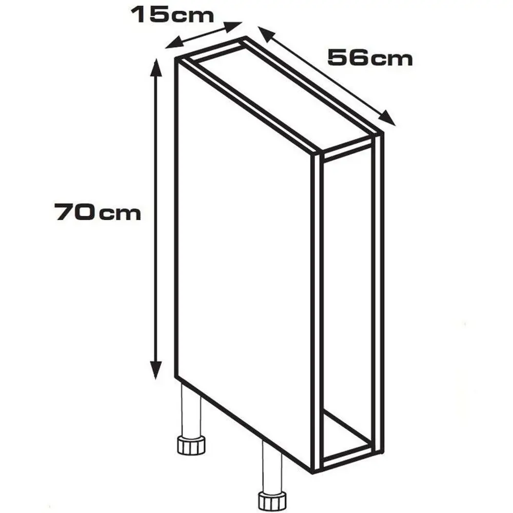 Каркас напольный 15x70x56 см, ЛДСП, цвет белый DELINIA STLM-2202149 - Вид №6