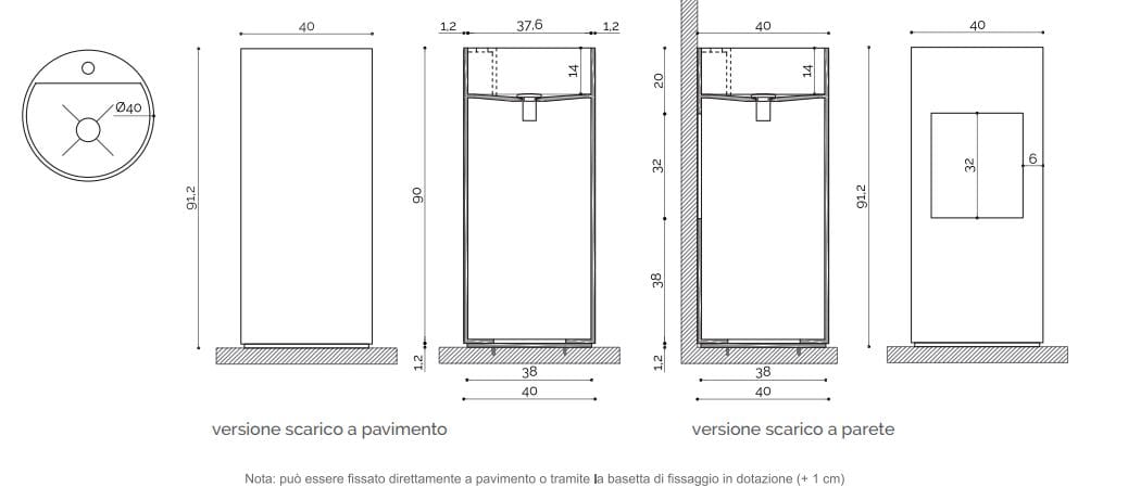 Круглая отдельно стоящая раковина Corian® Acquapazza Элементы Corian® ARCH-00050450 - Вид №2