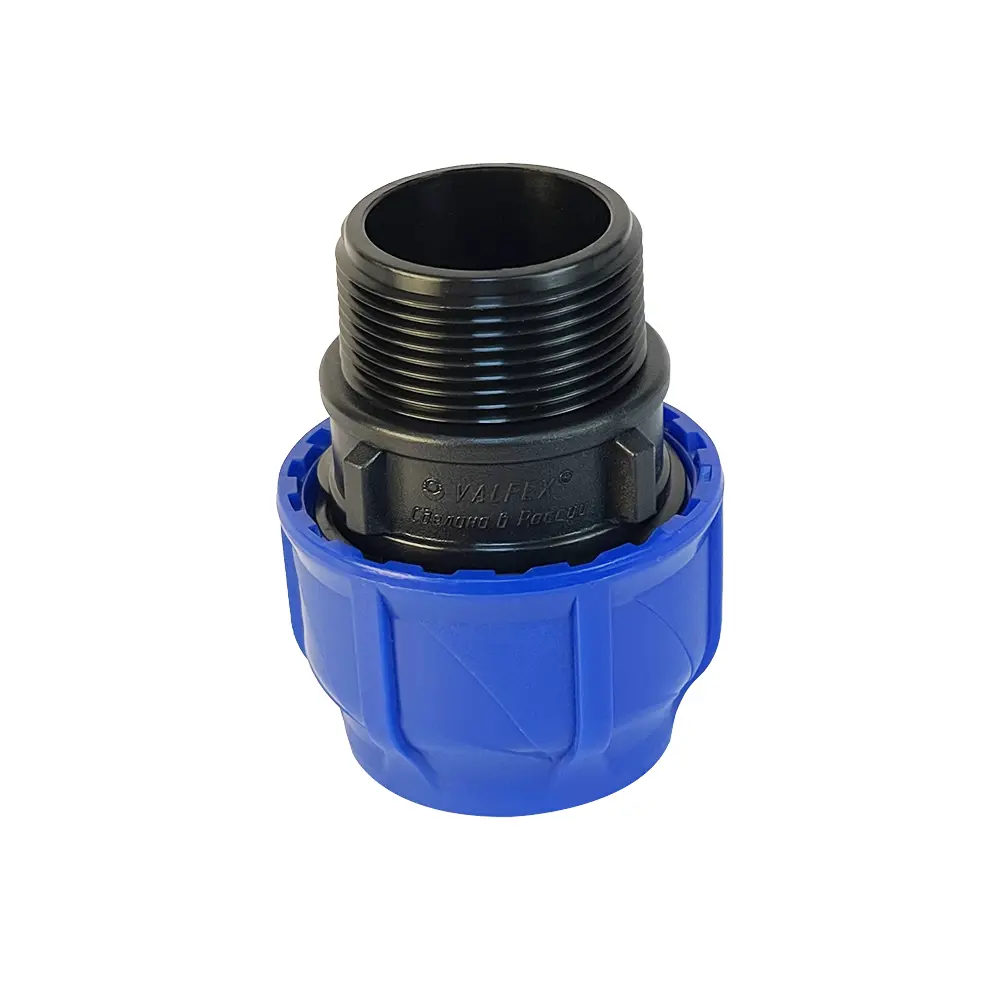 Муфта комбинированная ПНД Valfex 1 1/2"x40 мм НР 121001140112 86922430 STLM-2003389  - Вид №2