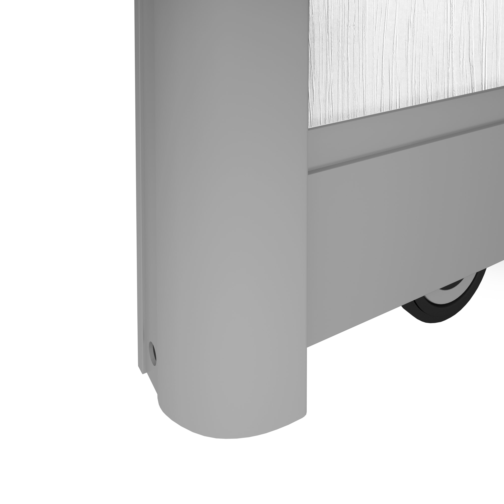 SPACEO Дверь-купе раздвижная белый ясень с алюминиевым профилем 82335363 STLM-0024804 - Вид №3