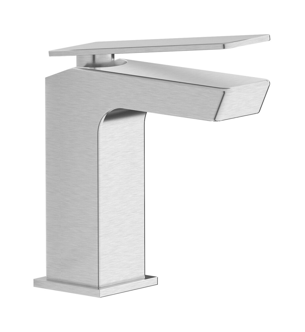 Минисмеситель для раковины на 1 отверстие в комплекте с донным клапаном WE ARE IB k3201ss Brushed Nickel K3