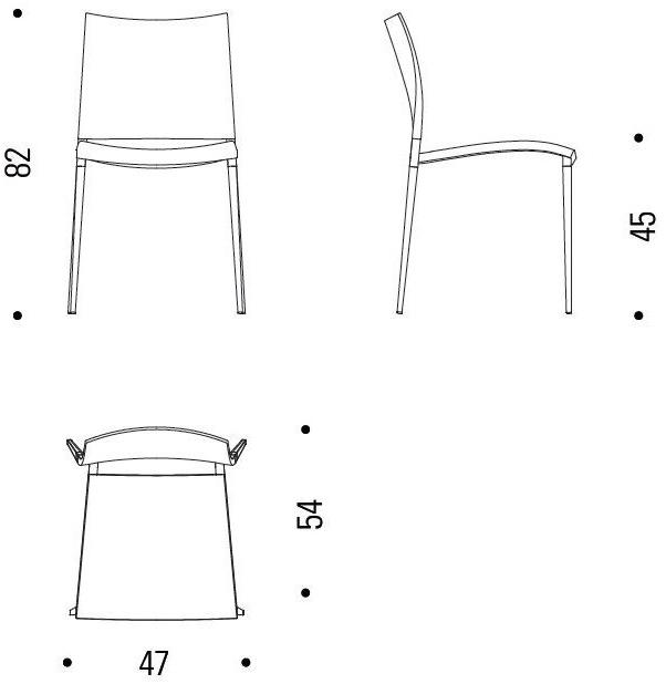 Desalto Штабелируемый стул из полипропилена Sand 447 - Вид №5