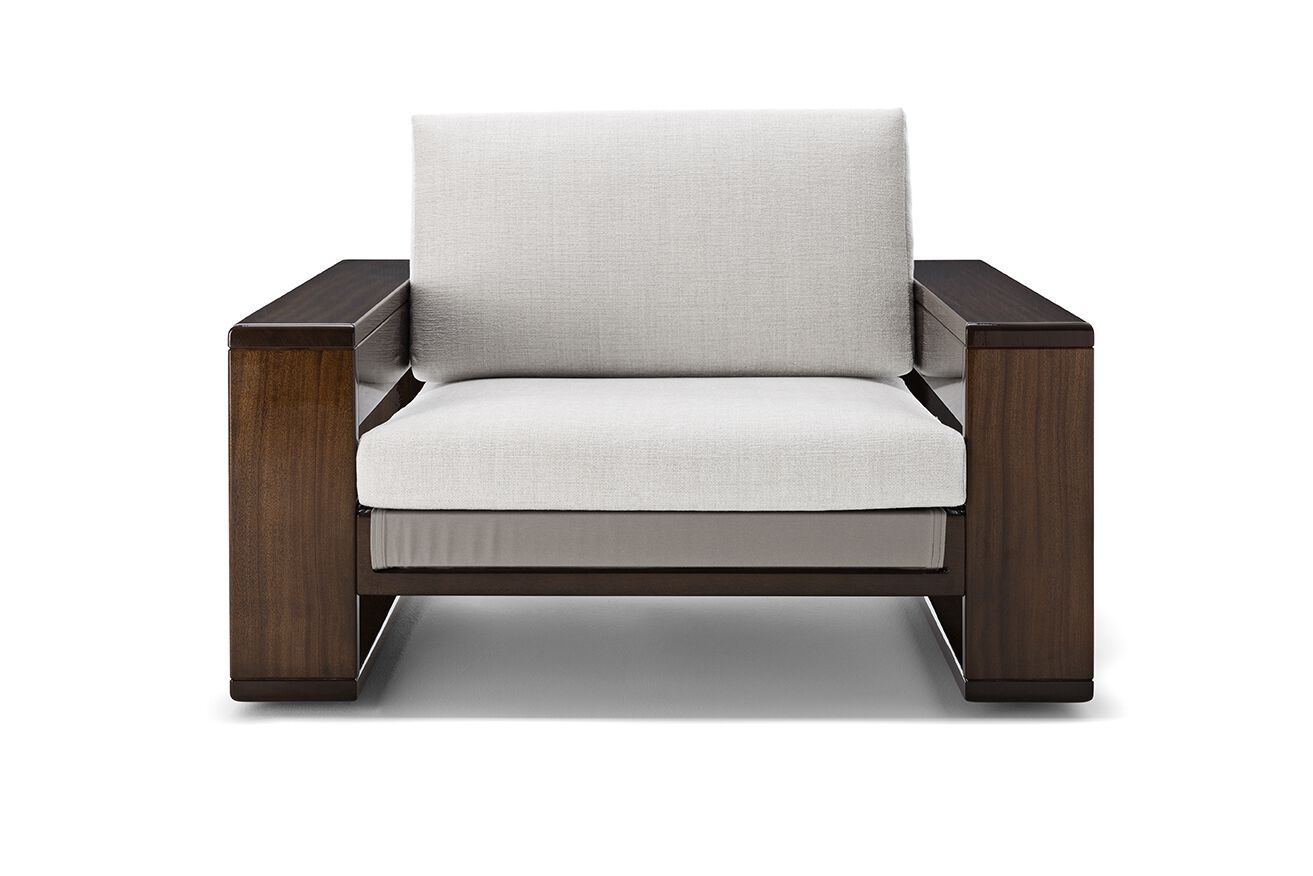 Садовое кресло из красного дерева и ткани Exteta Bellagio ARCH-00020897 - Вид №3