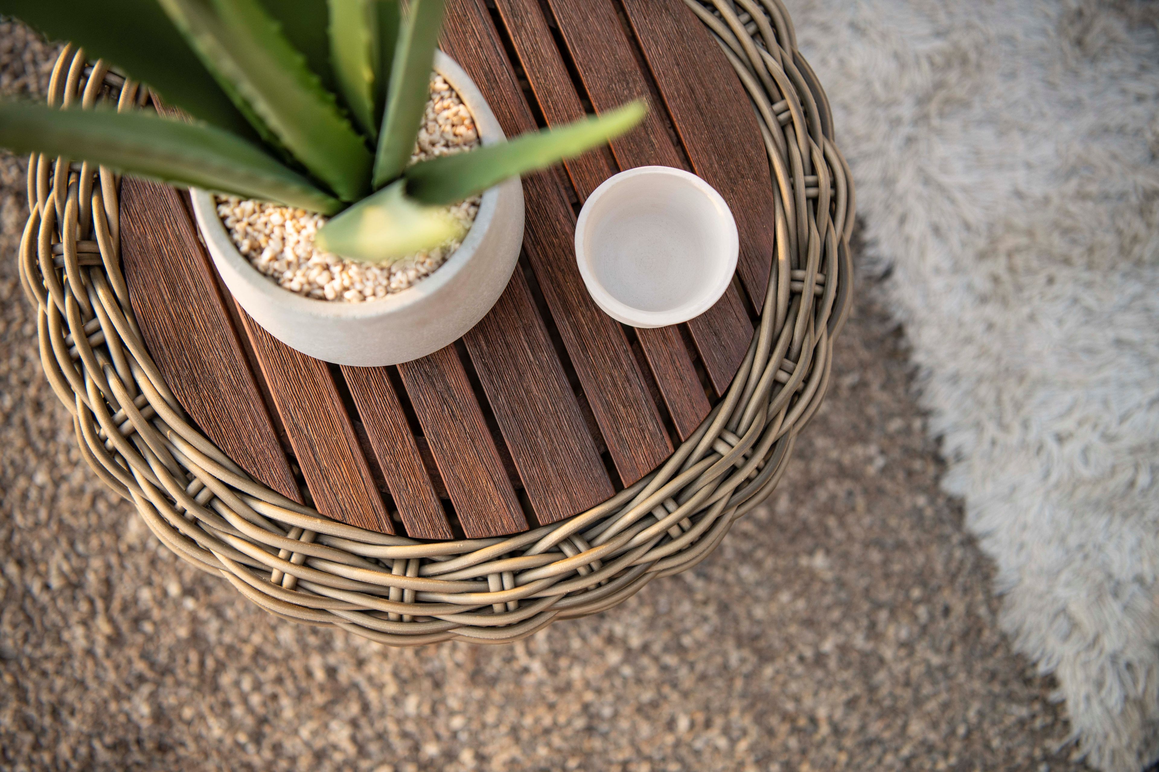 Плетеный круглый низкий садовый столик Jardinico Tugu ARCH-00094466 - Вид №6