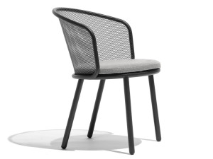 Стул из нержавеющей стали с подлокотниками