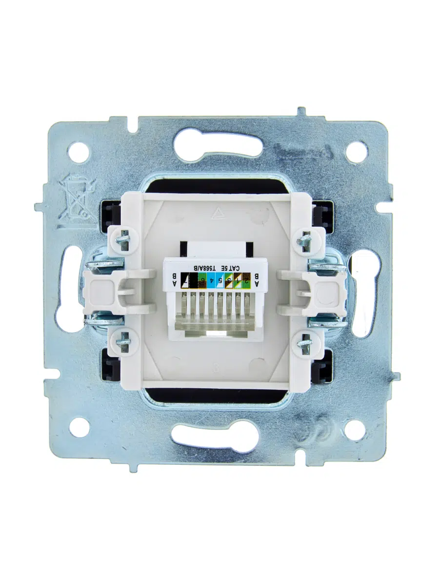 ASTI Розетка компьютерная чёрный бархат механизм LEZARD 7081-4288-139 - Вид №1