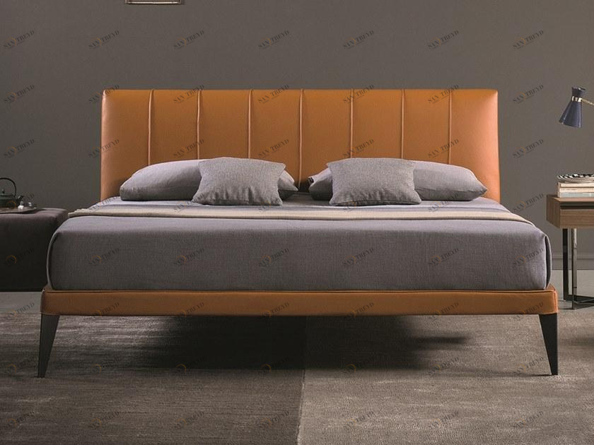 Bodema Кровать двуспальная с обивкой кожей sun-id-1483280