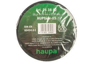 15624759 Изолента ПВХ чёрный 19 ммх20 м, d 74 мм 263842 HAUPA