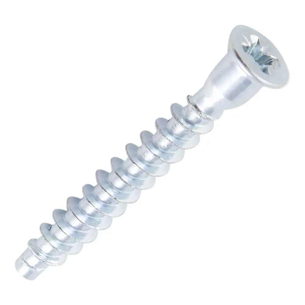 Стяжка мебельная шурупная PZ 7x50 мм цвет хром 60 шт. 14243185 STLM-2001282 Santreyd 