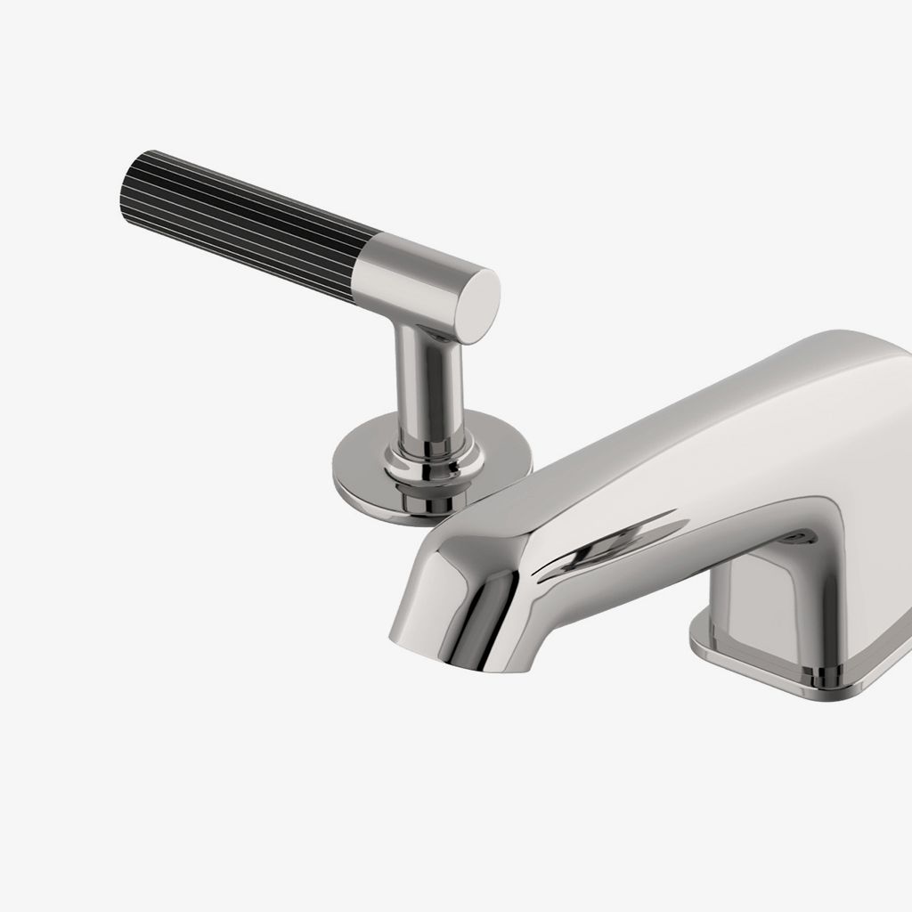 BLS12E Смеситель для унитаза серии Bond Union с гильошированными ручками в тонкую полоску Waterworks - Вид №1