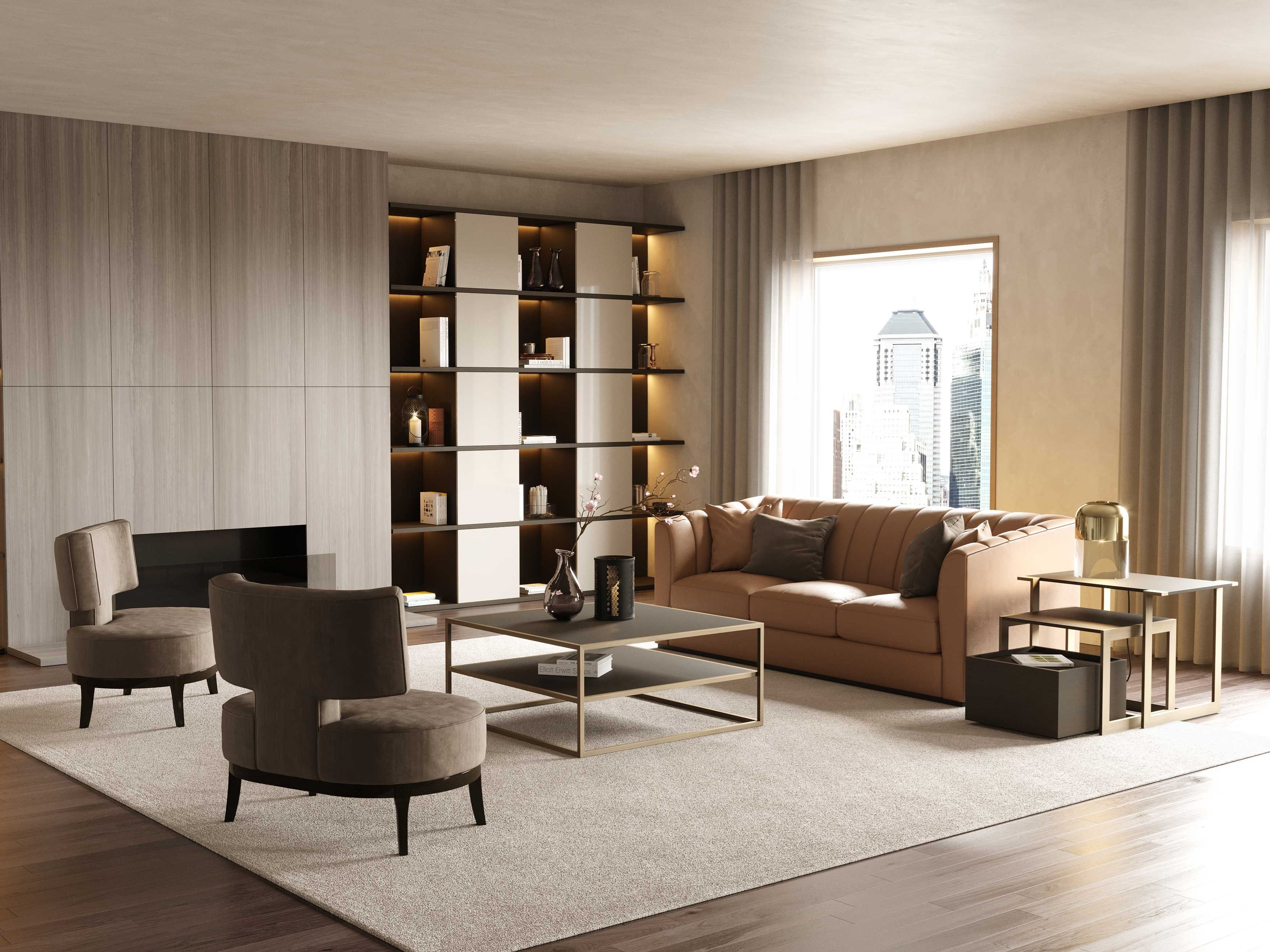 Книжный шкаф из шпона Stylish Club ARCH-00049386 - Вид №4