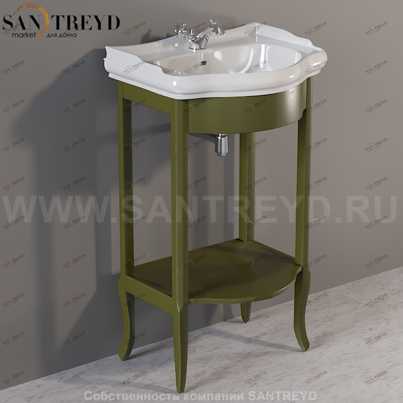 735052 Напольная раковина стоящая прямоугольная Kerasan RETRO