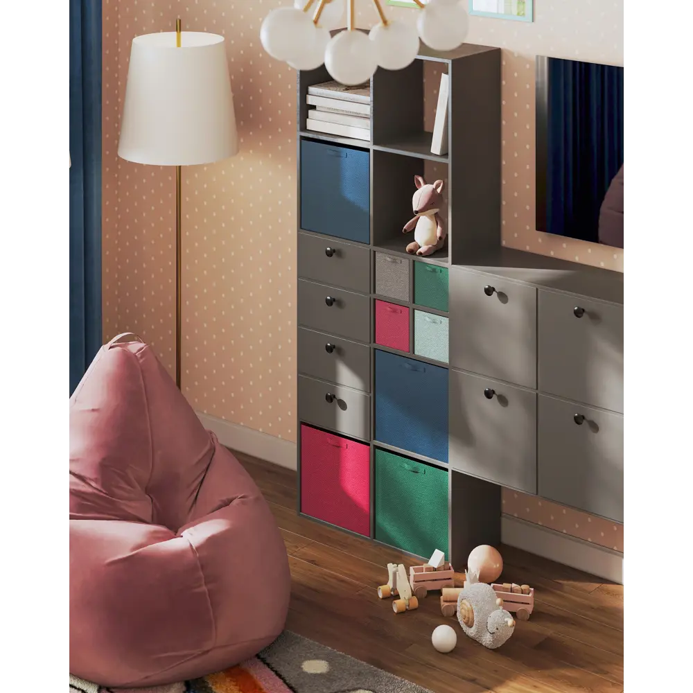Короб-органайзер 31x31x31 см полипропилен цвет синий 89388008 STLM-2141701 Santreyd Kub - Вид №5
