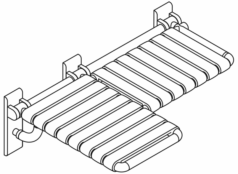 801.51US330L Сиденье для душа складное Г-образное (ada) HEWI USA Produkte  - Вид №2